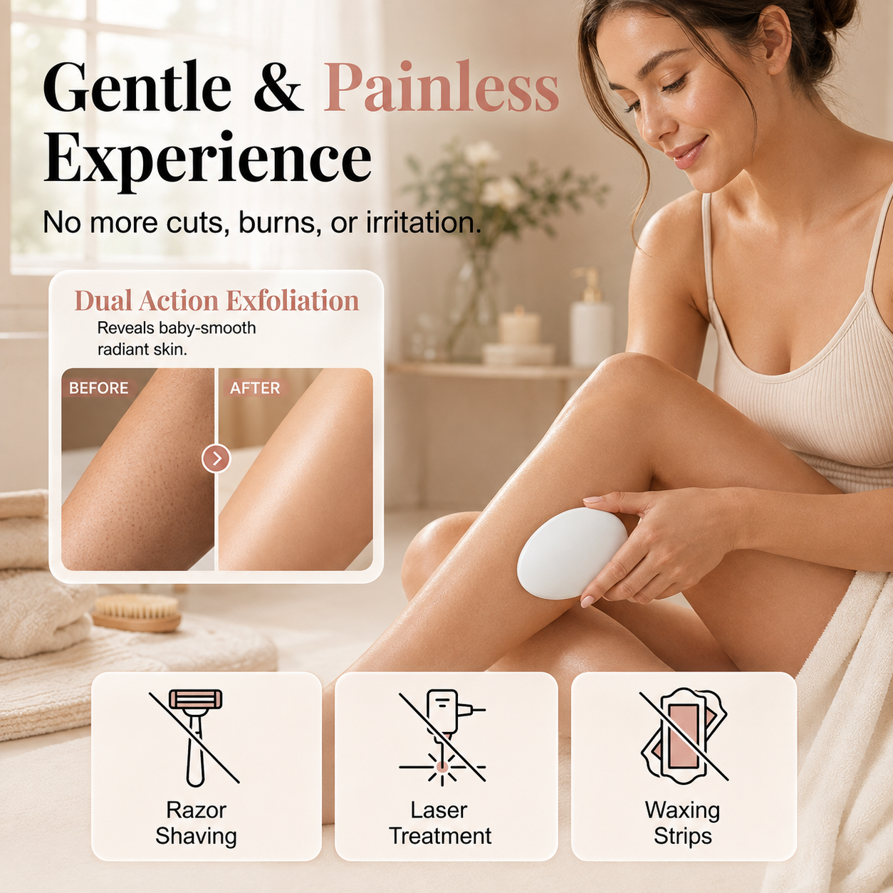 🥳2026 HOT SALE 💞50K+ SOLD!🔥Ergonomic Hair Removal Tool with Protective Cover