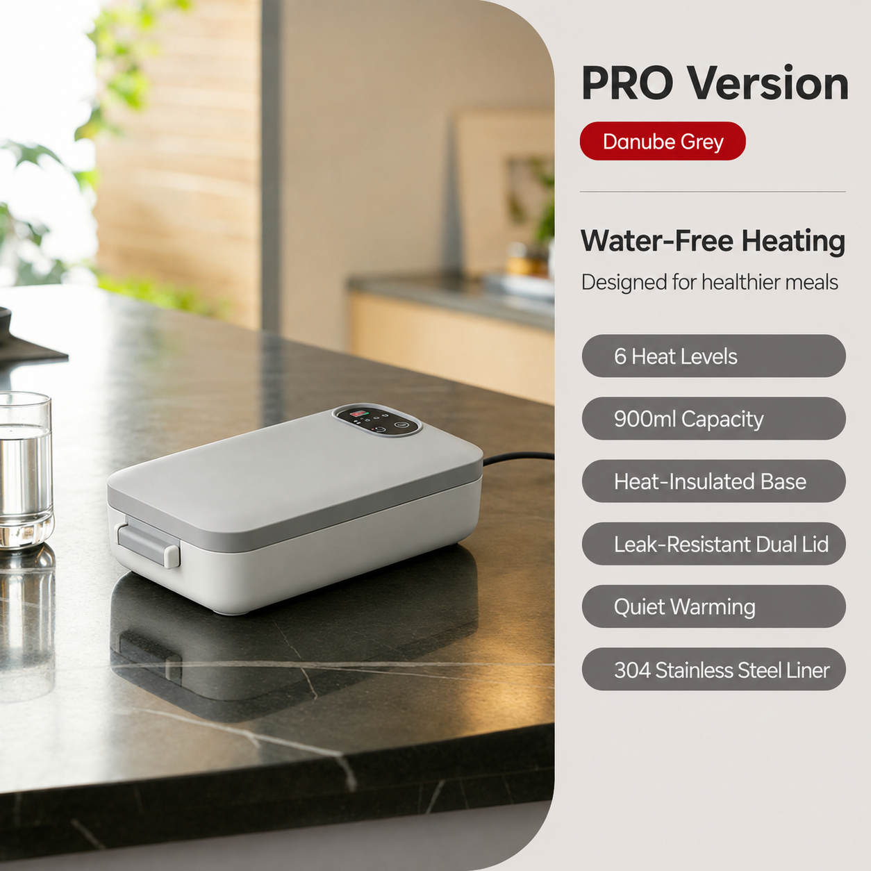 🍱 ⚡Portable Electric Lunch Box – Self-Heating, 7200mAh, 304 Stainless Steel 🔋🌡️