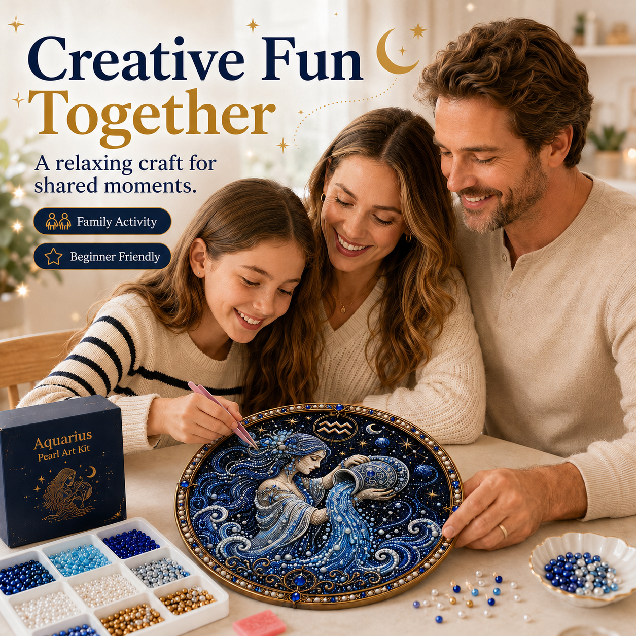 🔥 Last Day 49% OFF - 💎 12 Zodiac Signs Pearl Art Kit ♈💫 Bring Every Zodiac Sign to Life with Pearls