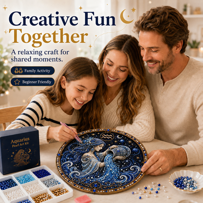 🔥 Last Day 49% OFF - 💎 12 Zodiac Signs Pearl Art Kit ♈💫 Bring Every Zodiac Sign to Life with Pearls
