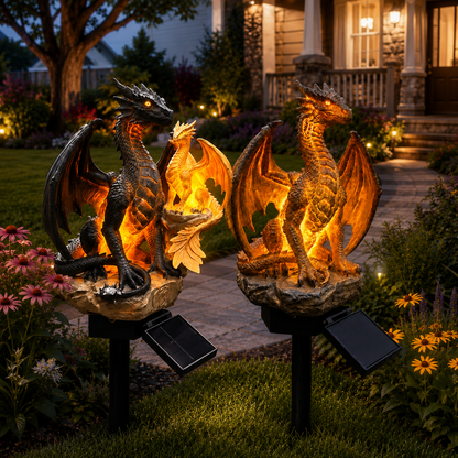 🔥 Limited 50% OFF Today!🐉Solar Dragon Garden Light Set🔥– ✨2 Dragons Included for Magical Outdoor Decor🎁