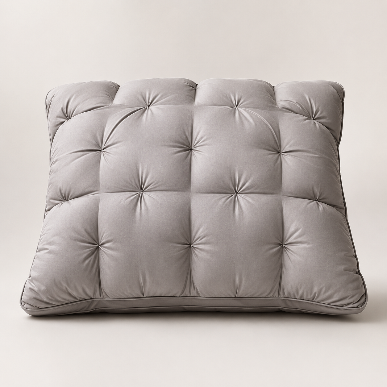 Tufted Neck Support Pillow | Cooling Breathable & Fluffy, No-Flat Fill for All Sleep Positions