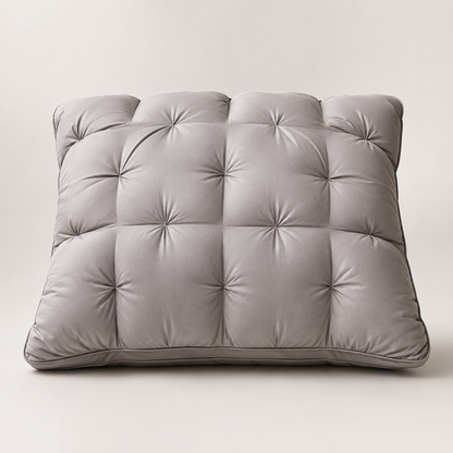 Tufted Neck Support Pillow | Cooling Breathable & Fluffy, No-Flat Fill for All Sleep Positions