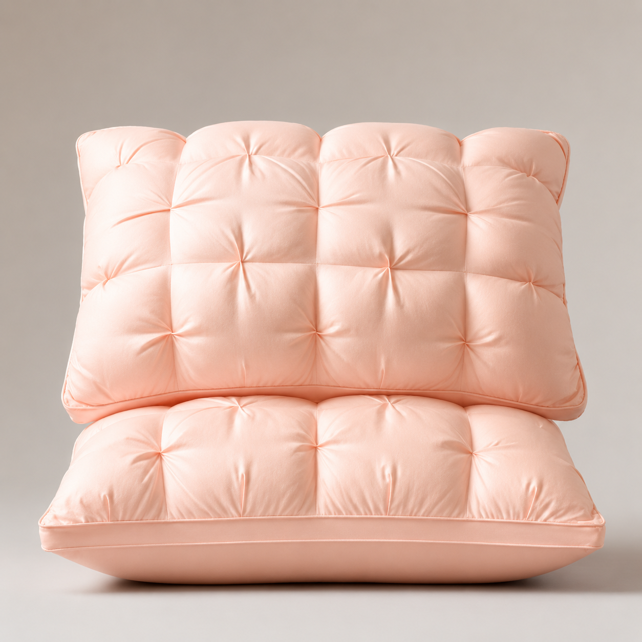 Tufted Neck Support Pillow | Cooling Breathable & Fluffy, No-Flat Fill for All Sleep Positions