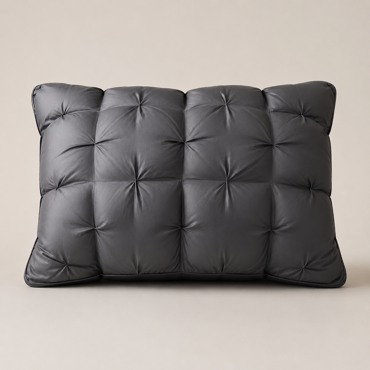 Tufted Neck Support Pillow | Cooling Breathable & Fluffy, No-Flat Fill for All Sleep Positions