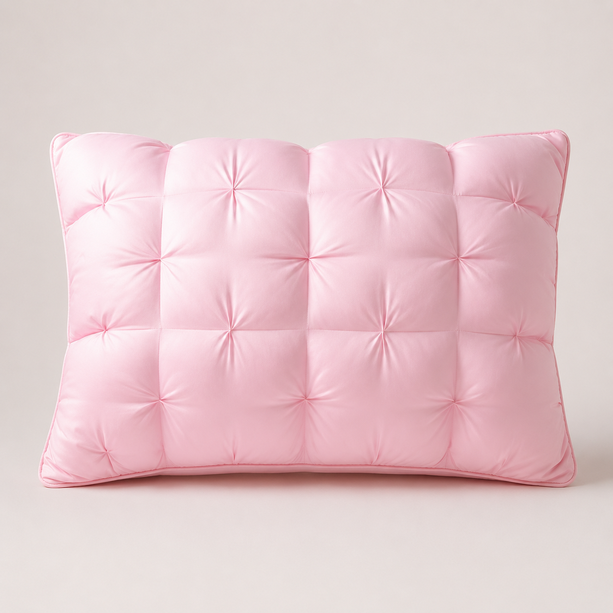 Tufted Neck Support Pillow | Cooling Breathable & Fluffy, No-Flat Fill for All Sleep Positions