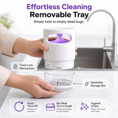 🚫No More Mosquito At Night🌙Quiet UV Mosquito Trap – Chemical-Free & Safe for Kids & Pets🦟