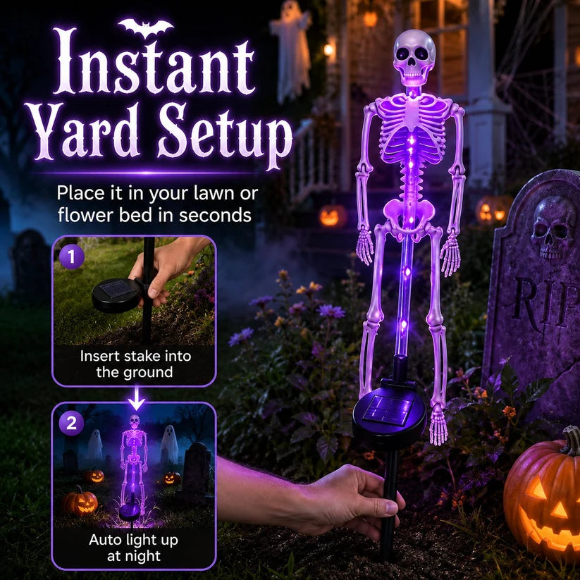 💀 Last Day 50% OFF – Solar Skull Garden Lights with Eerie Color-Changing Glow
