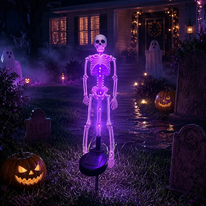💀 Last Day 50% OFF – Solar Skull Garden Lights with Eerie Color-Changing Glow