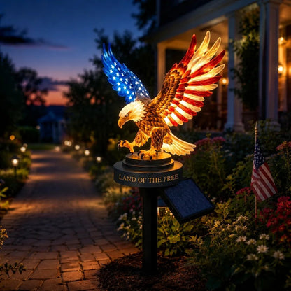 🔥🦅 Solar Eagle Garden Light – Patriotic Outdoor Garden Decor