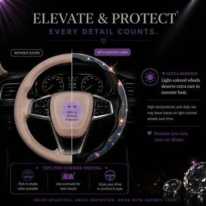 🔥 50% OFF Today | 3-Piece Bling Leopard Steering Wheel Cover Set