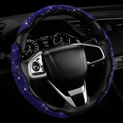 🔥 50% OFF Today | 3-Piece Bling Leopard Steering Wheel Cover Set
