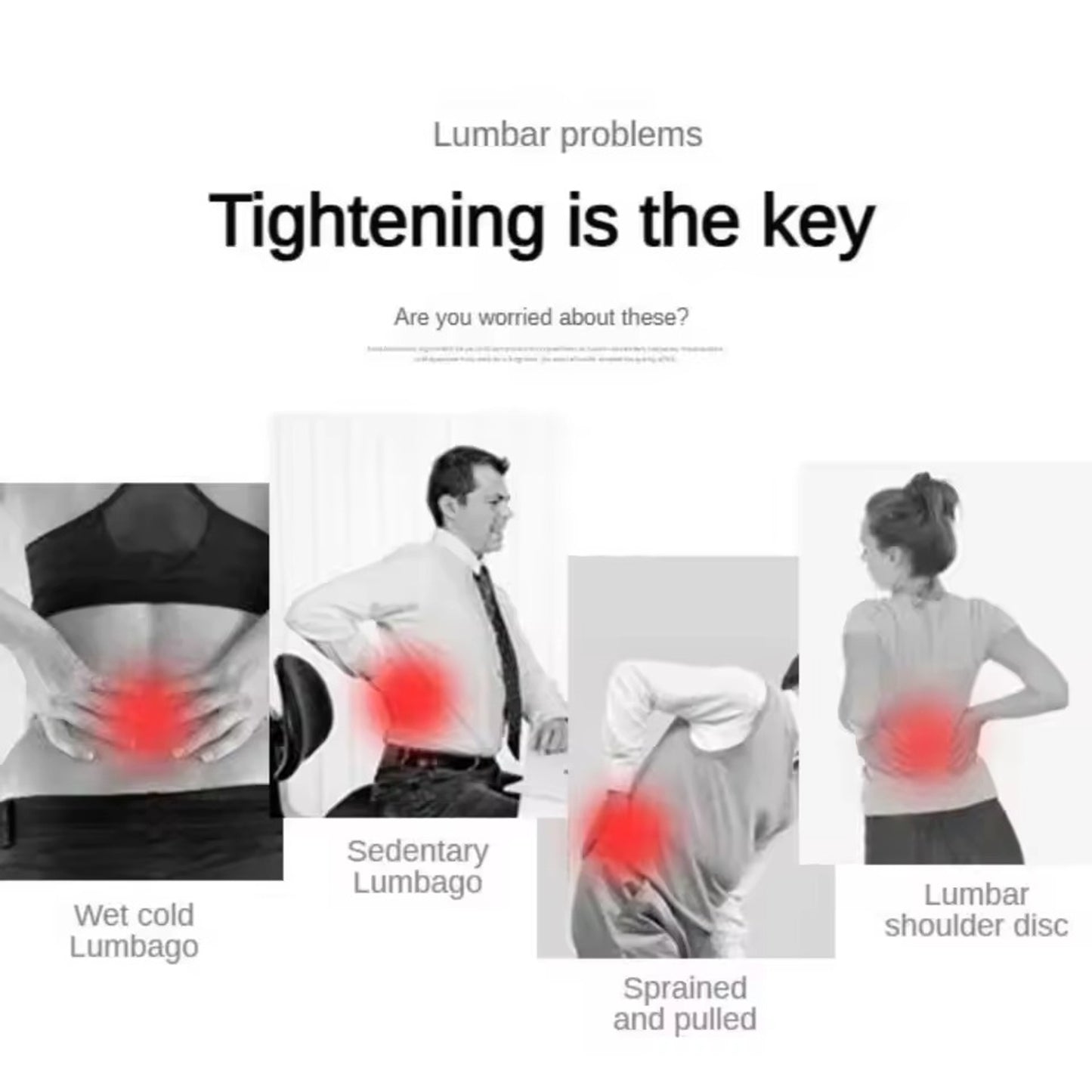 🧘Adjustable Lumbar Support Belt – Lower Back Brace💪