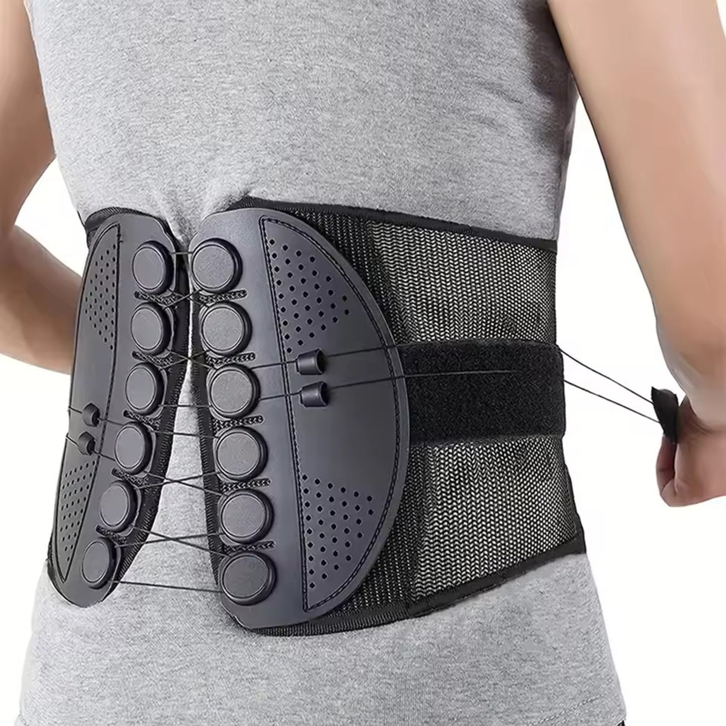 🧘Adjustable Lumbar Support Belt – Lower Back Brace💪