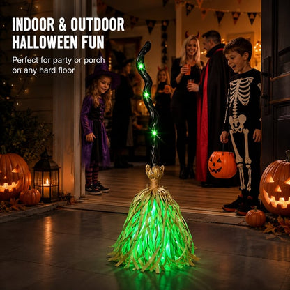 👻Limited Time 49% OFF🔥Animated Moving Witch Broom🌟Light‑Sound‑Motion