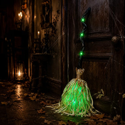 👻Limited Time 49% OFF🔥Animated Moving Witch Broom🌟Light‑Sound‑Motion