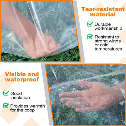 🏠50% OFF TODAY ONLY – 10×13 FT Clear Waterproof PE Tarp with Reinforced Edges & Metal Grommets