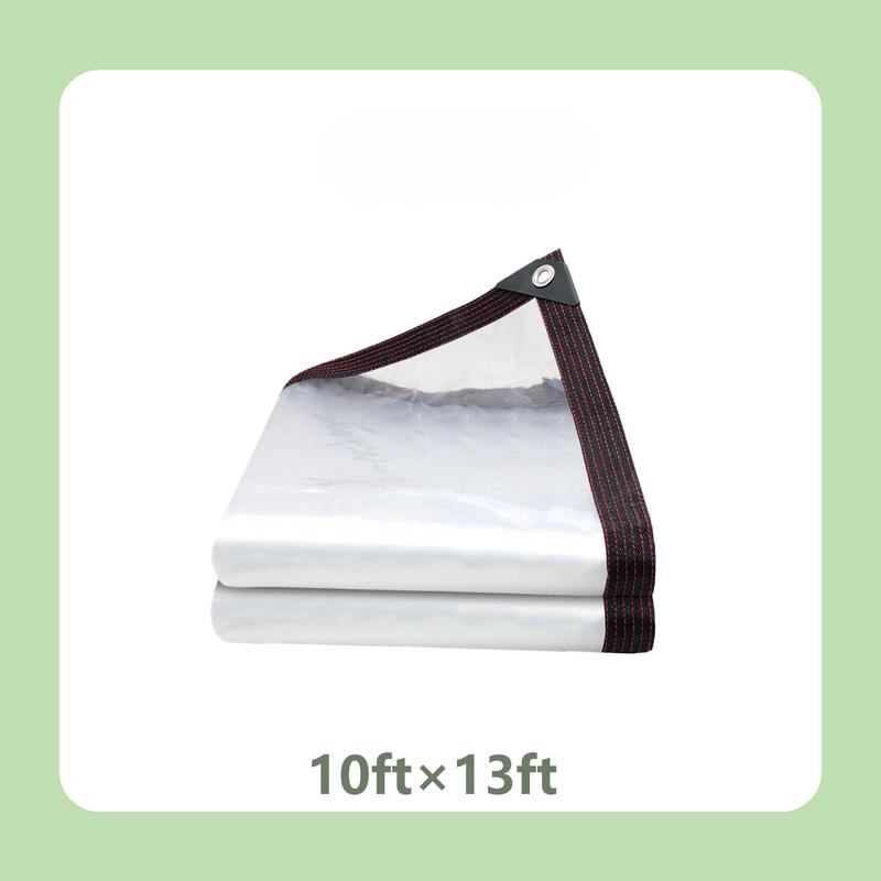 🏠50% OFF TODAY ONLY – 10×13 FT Clear Waterproof PE Tarp with Reinforced Edges & Metal Grommets