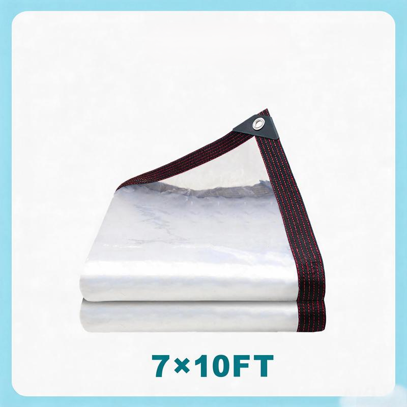 🏠50% OFF TODAY ONLY – 10×13 FT Clear Waterproof PE Tarp with Reinforced Edges & Metal Grommets