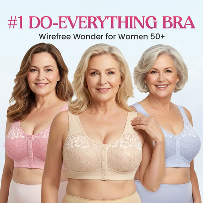 Front Closure Breathable Cotton Lifting Bra for Seniors