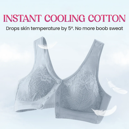 Front Closure Breathable Cotton Lifting Bra for Seniors