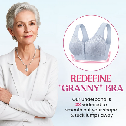 Front Closure Breathable Cotton Lifting Bra for Seniors
