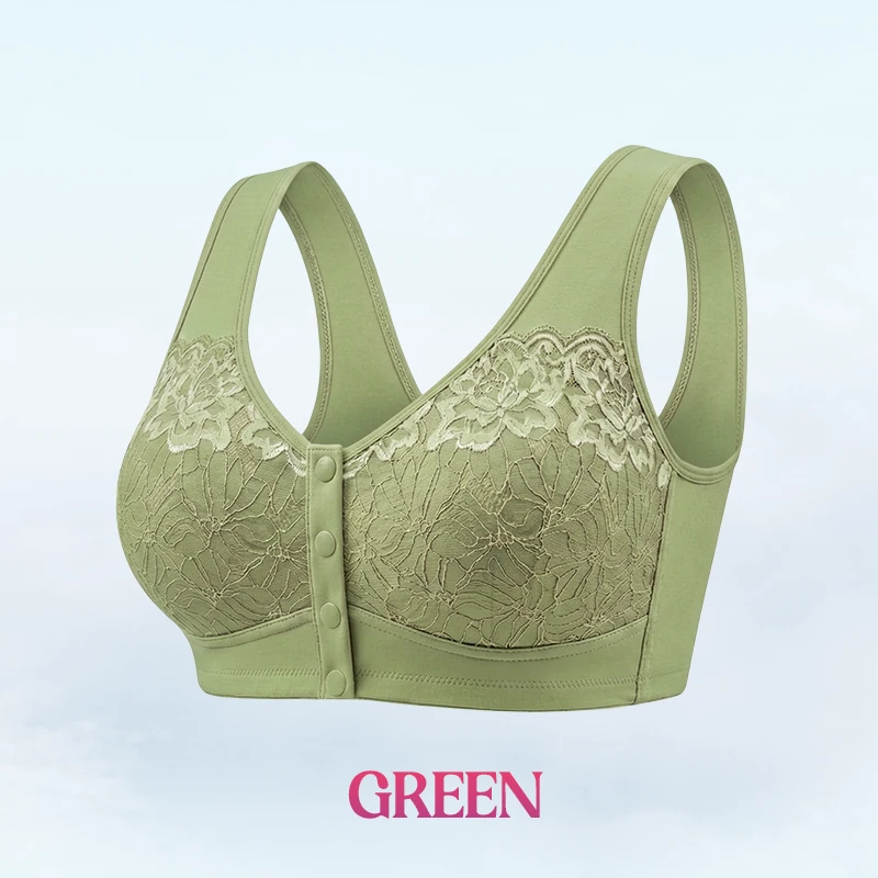 Front Closure Breathable Cotton Lifting Bra for Seniors