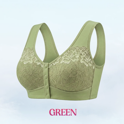 Front Closure Breathable Cotton Lifting Bra for Seniors