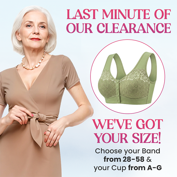 Front Closure Breathable Cotton Lifting Bra for Seniors