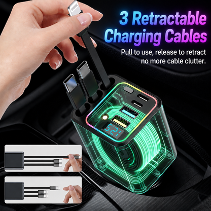 Starry Ambient Light 7-in-1 Fast Car Charger