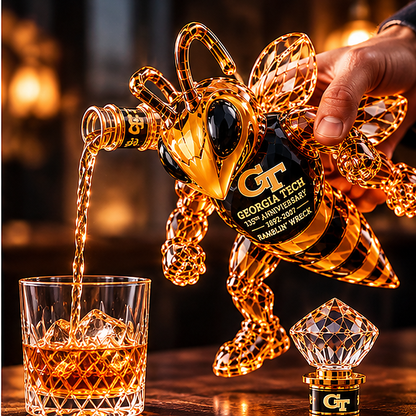 Buzz Yellow Jackets 135th Anniversary Whiskey Bottle