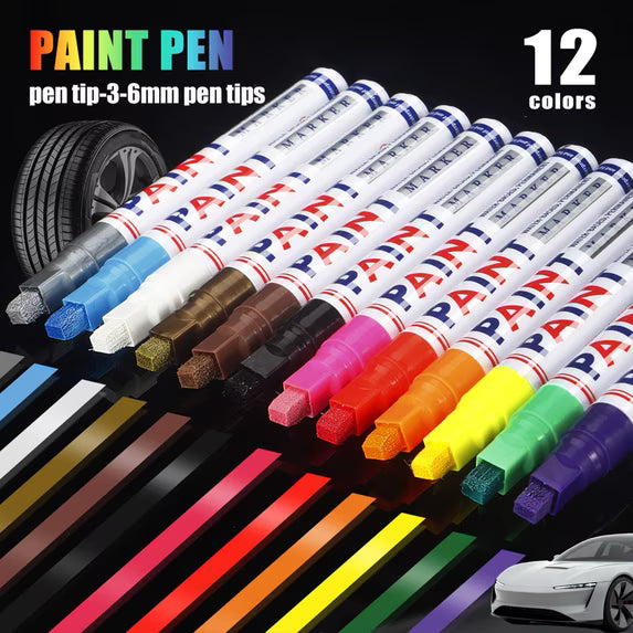 Oil-Based Tire Lettering & DIY Detail Pen Waterproof | Quick-Dry | Permanent