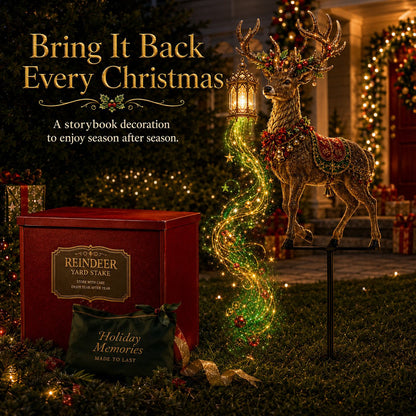 🔥Last day with huge discounts!✨ Light-Up Christmas Reindeer Yard Stake 🦌