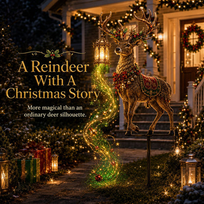 🔥Last day with huge discounts!✨ Light-Up Christmas Reindeer Yard Stake 🦌