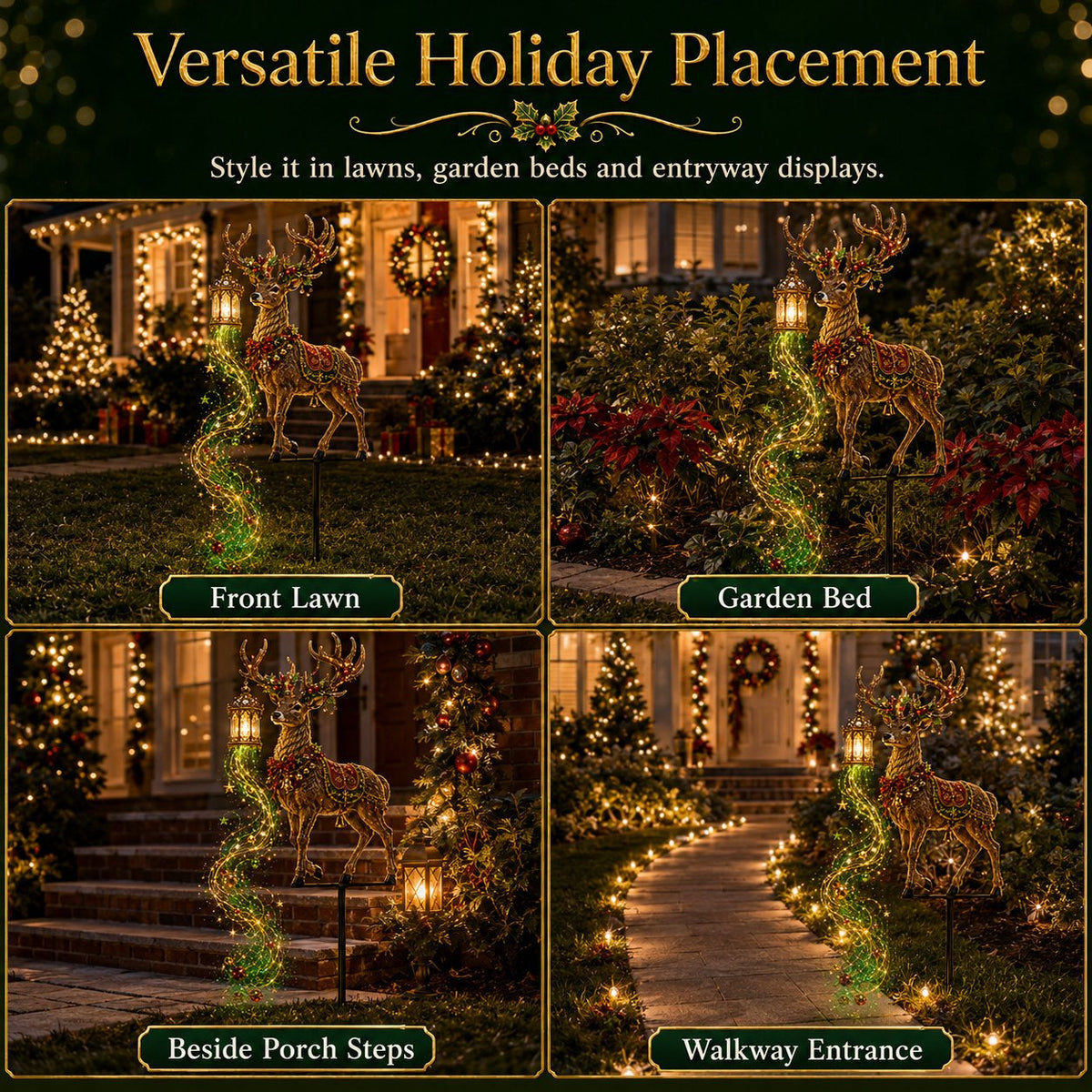 🔥Last day with huge discounts!✨ Light-Up Christmas Reindeer Yard Stake 🦌