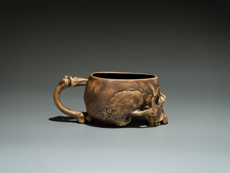 Memento Mori skull vessel for an evening drink