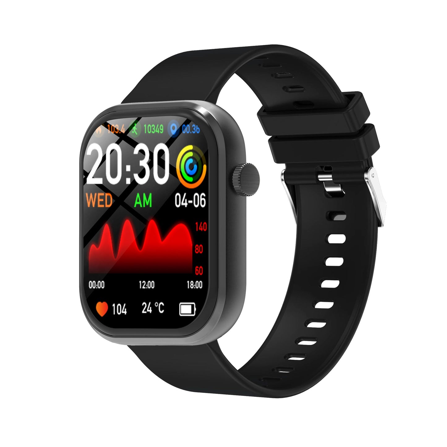 🎁This unisex smartwatch features a large touchscreen and a full suite of features, including message notifications, a pedometer, an alarm clock, a timer, music control, a comfortable strap, and compatibility with most iOS and Android smartphones.