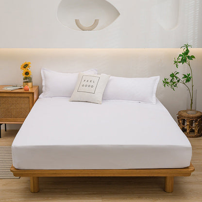 DECOR 4 Pcs Solid Bed Sheets - Brushed Microfiber Set