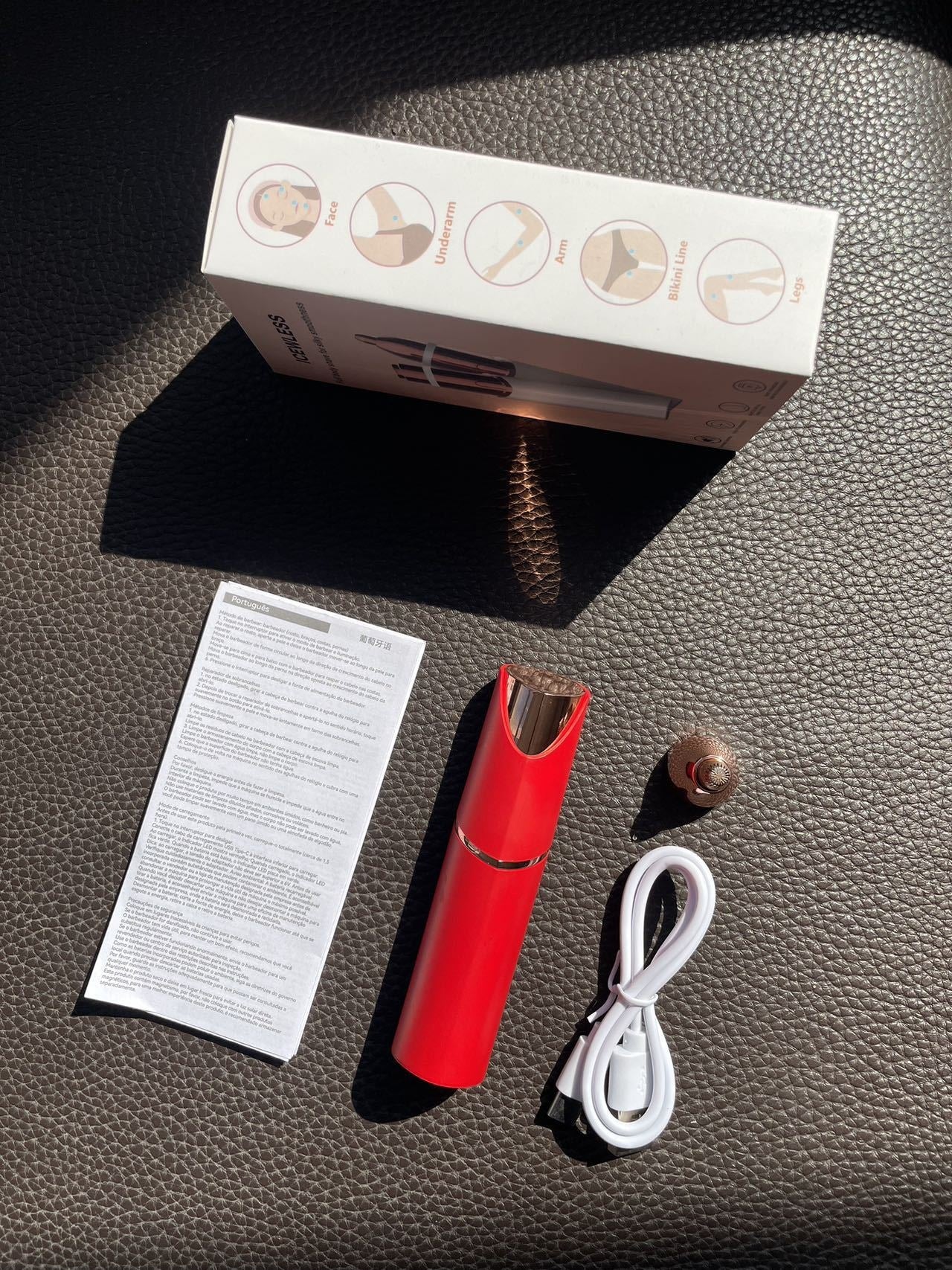 😍2 in 1 facial & eyebrow hair trimmer for Women,Portable Rechargeable Shaver 🪞