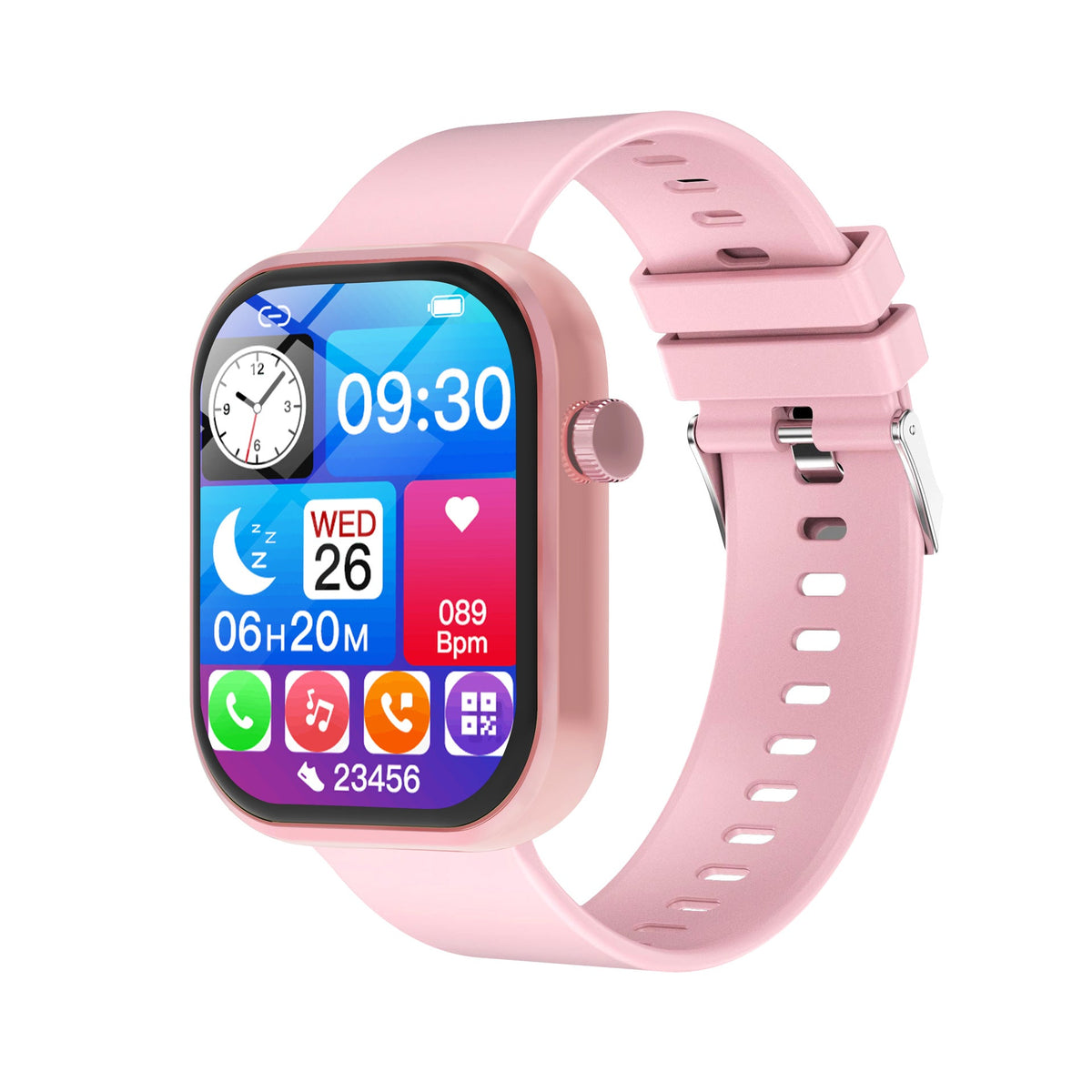 🎁This unisex smartwatch features a large touchscreen and a full suite of features, including message notifications, a pedometer, an alarm clock, a timer, music control, a comfortable strap, and compatibility with most iOS and Android smartphones.