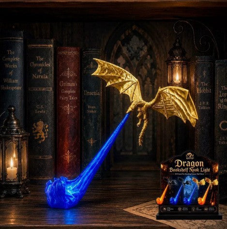🔥 Fire-Breathing Dragon Bookshelf Lamp🐉