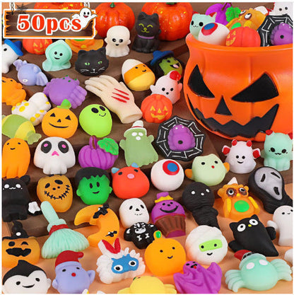 🎃 Bulk Halloween Mini Squishy Toys – 30/50/100PCS Party Favors for Kids