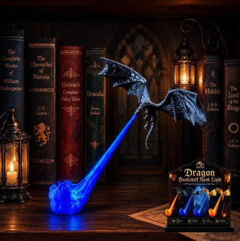 🔥 Fire-Breathing Dragon Bookshelf Lamp🐉