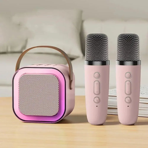 🔥🔥🔥Hot Sales of The Season - K12 Portable Bluetooth Karaoke Speaker System with Microphones