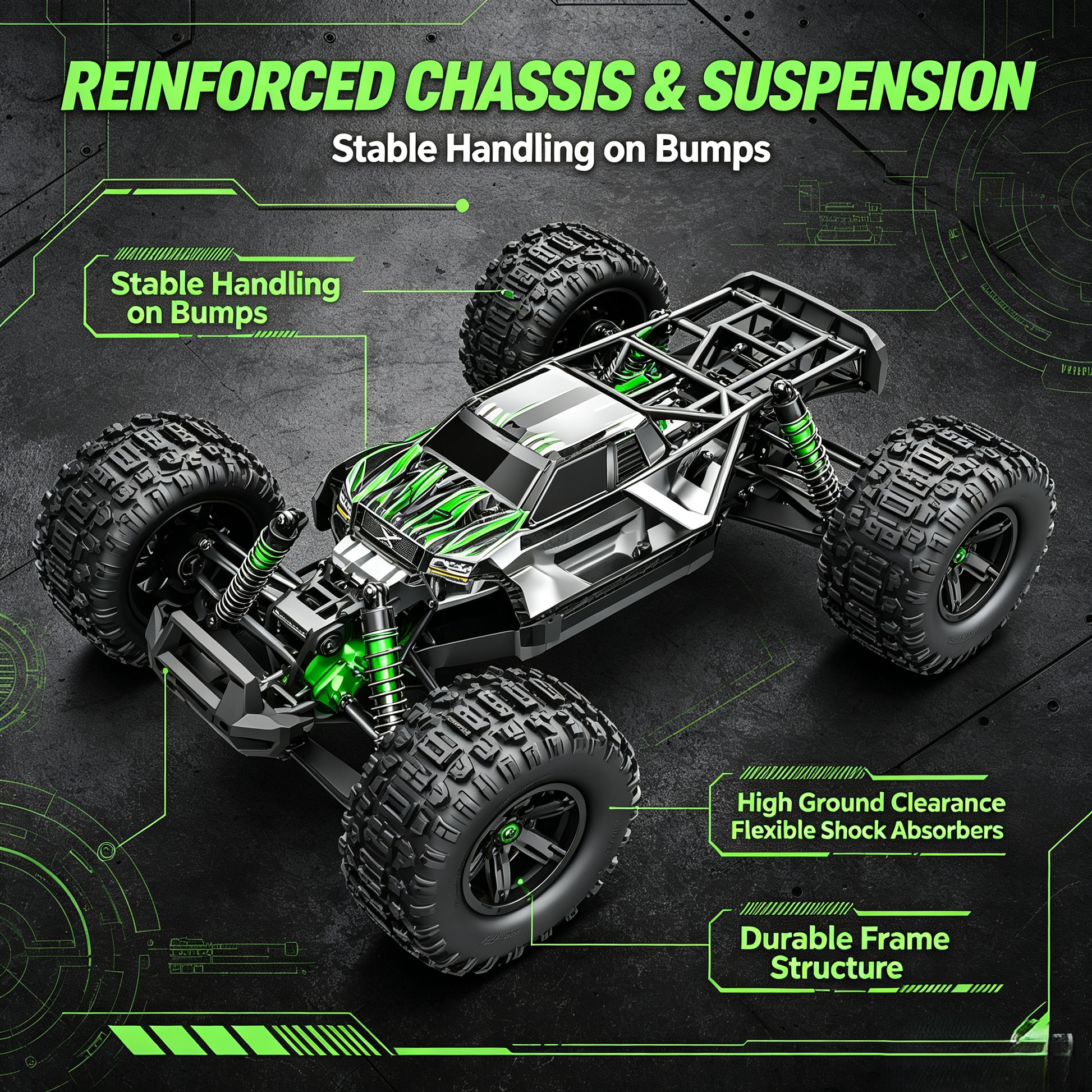 🔥Limited Time 50% OFF🏎️The U-Max Ultimate 8S 4WD Brushless RTR Monster Truck