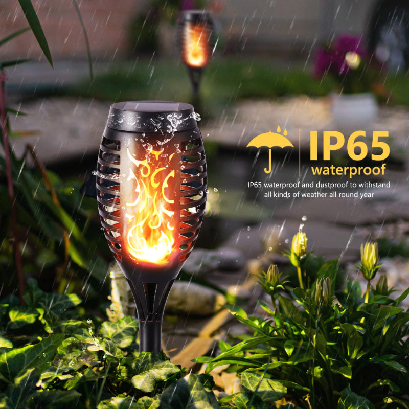 🎃 Halloween Solar Flickering Flame Torch Lights