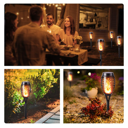 🎃 Halloween Solar Flickering Flame Torch Lights