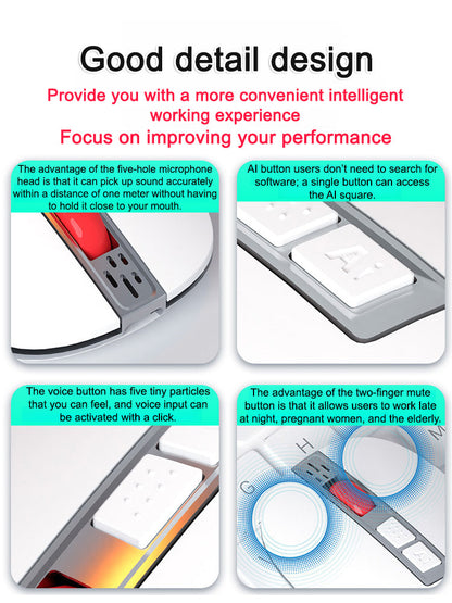 🔥AI Voice Mouse🖲️One-click voice input, real-time translation, and smart search with Bluetooth or USB connectivity.