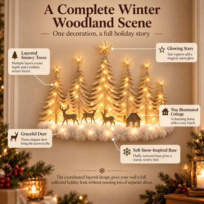 🎄Lighted Christmas Woodland Forest Wall Decor
