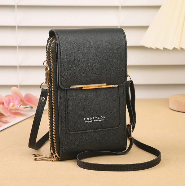 【Multi-Functional Touchscreen Zipper Pouch】Smart Touch Crossbody: 1S access to phone, No more dropped screens!